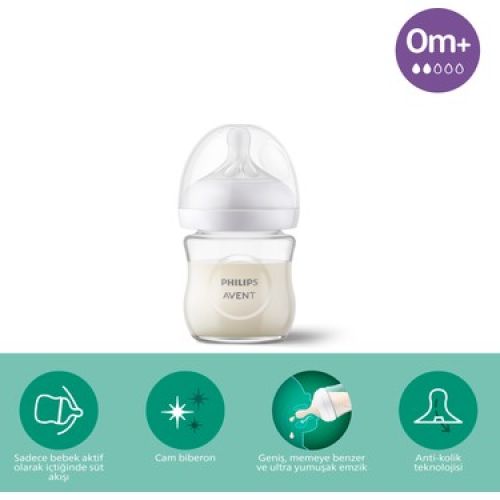 Philips Avent Natural Response Cam Biberon, 120ML, 0+ Ay,doğal Tepkili Biberon Emziği