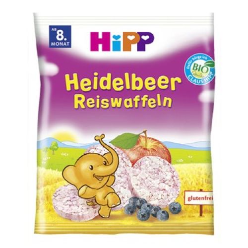 Hipp Organik Pirinçli Yabanmersinli Bebek Gofreti 30 gr 8+