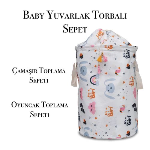 Yumuşak Torbalı Oyuncak ve Çamaşır Sepeti Pembe