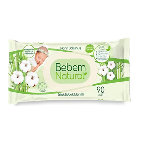 Bebem Natural Islak Mendil 90 Yaprak