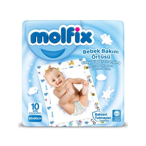 Molfix Bebek Bakım Örtüsü 10'lu 60x60 cm