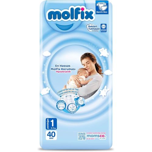 Molfix Yenidoğan 1 Beden Bebek Bezi (1 x 40 Adet)