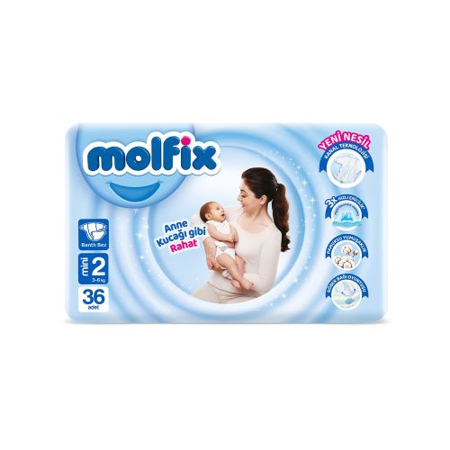 Molfix 3D Bebek Bezi Mini 2 Beden Jumbo 36 Adet