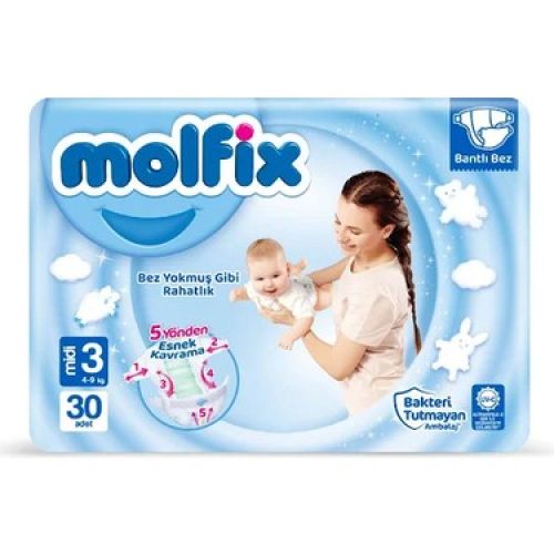 Molfix 3 Numara Midi 30'lu (4-9kg)