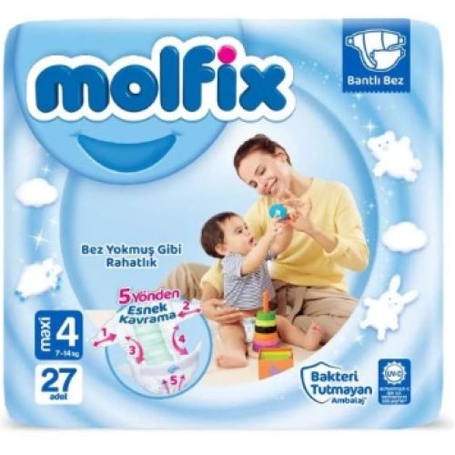 Molfix No:4 Maxi 27 Adet Bebek Bezi 7-14kg