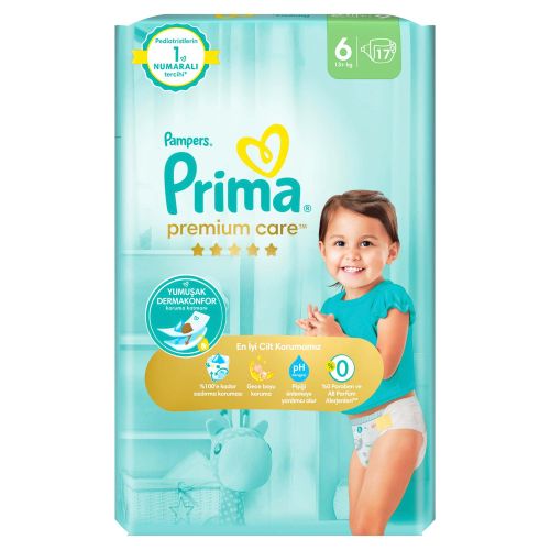 Prima Bebek Bezi Premium Care 6 Numara 17 Adet 13+