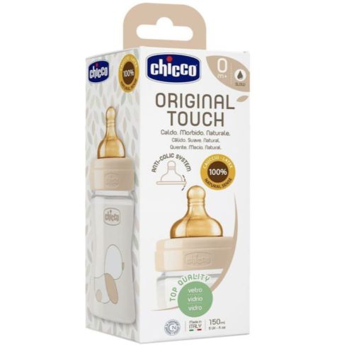 Chicco Orginal touch Kauçuk Uc Cam Biberon 150 ml. 0m+