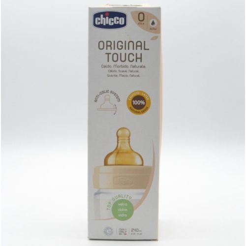 Chicco Orginal touch Kauçuk Uc Cam Biberon 240 ml. 0m+