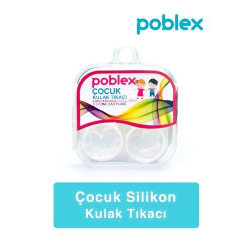 Poblex Silikon Çocuk Kulak Tıkacı 2'li