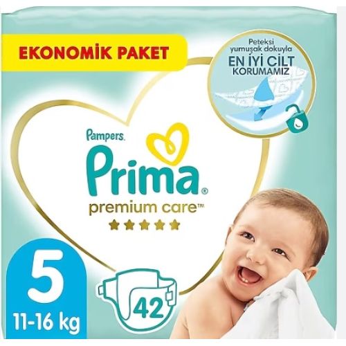 Prima Premium Care 5 Numara Junior 42'li Bebek Bezi (11-18kg)