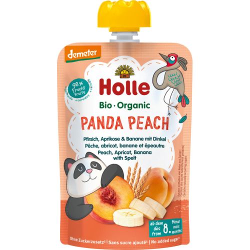 Holle Organic Baby Food Pouch - Panda Peach 6+