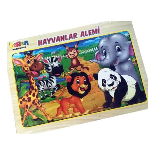 PLAYWOOD AHŞAP EĞİTİCİ PUZZLE Hayvanlar Serisi