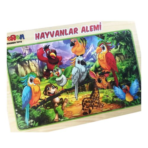 PLAYWOOD AHŞAP EĞİTİCİ PUZZLE Hayvanlar Alemi